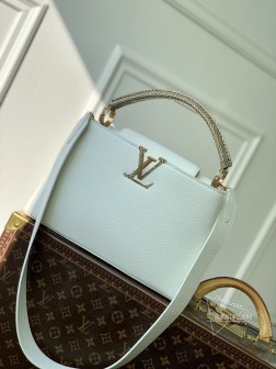 LV 56399 Snake Skin Capucines Mini 手提包 Tauri lon皮革