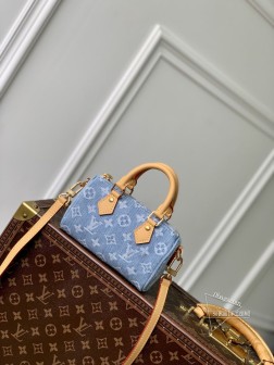 LV M11212 Nano Speedy 手袋 棉质丹宁 Monogram 复古风 A货