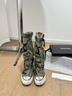 Chanel 24s隐藏款帆布小白鞋!Vintage感满满,中古复刻款get啦~高邦帆布适配秋冬,涂 1443