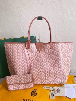 GOYARD 24金属限定 珠光粉大号包 皮革设计