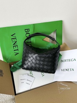 BV Wallace 黑色便当饭盒包，编织元素，简约设计