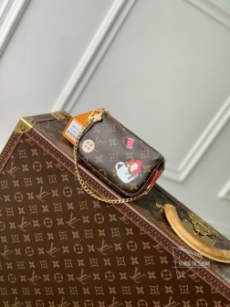 LV M12205 Mini Pochette Accessoires 红色丝印手拿包 顶级A货