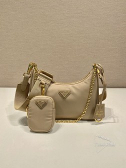 Prada 1BH204 金色五金 Nylon Hobo 手拎腋下包 尺寸