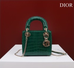 DIOR 77015-Lady戴妃三格鳄鱼纹Size17157cm