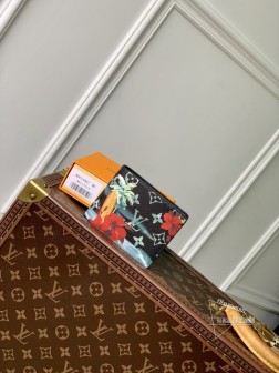 LV M83468 黑色细长钱包 Monogram Surfin' 帆布款 复刻版