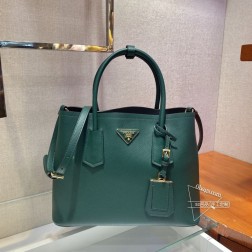 Prada普拉达 1BG775 经典款 手挽包 粗十字纹牛皮+小牛皮 图片