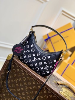 LV M46091 黑色 Bagatelle BB 手袋 Monogram 图案 印花压印