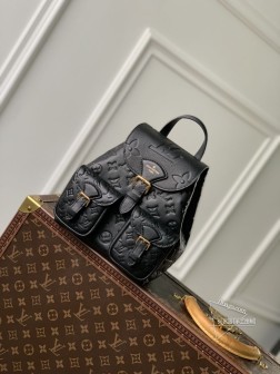 LV M47072 Backup 双肩包 Monogram Empreinte 牛皮革 复刻