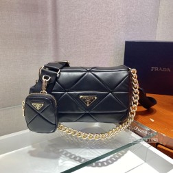 Prada普拉达 1BD292 羊皮三合一女包 进口胎羊皮 一比一