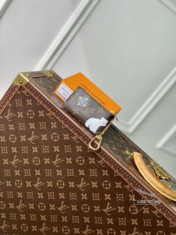 LV M12229 Candy Factory 系列钥匙包 蓝色丝印圣诞款