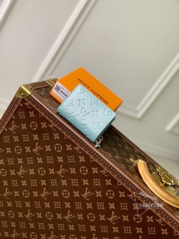 LV M12188 “钱包克莱尔” 阿祖尔·霜色皮革钱包