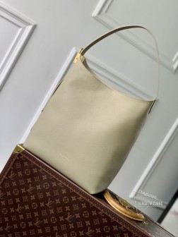 LV M24988 绿色 Low Key Hobo 中号手袋 光滑牛皮革/绒面革
