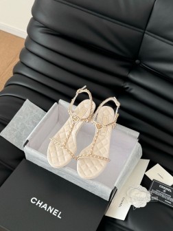 Chanel 25C春夏新款全系列链条凉鞋全系列首发 专柜有的我都有!高版本高品质 跟高1.569c 576