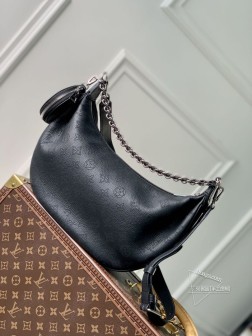 LV M22822 黑色 Baia 中号手袋 Mahina系列 皮革材质