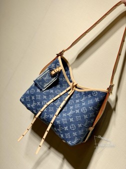 LV M46855 CARRYALL MM 手袋 丹宁牛仔 中号【高仿】