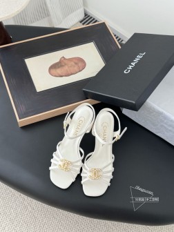 Chanel 25P早春新款高级手工坊凉鞋一如既往的高版本 经典版面 鞋面内里羊皮 真皮大底平底58 58