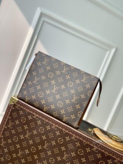 LV M47543 Monogram帆布盥洗袋,衬里水洗质料,顶级复刻