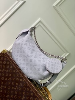 LV M22822 Mahina Baia 中号手袋 紫色 皮革 圆形零钱包