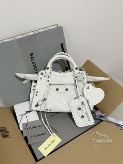 Balenciaga Neo Cagole XS 机车包 白银 最高级复刻