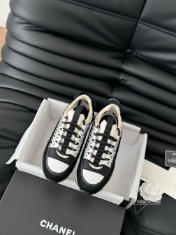 正确版本 Chanel 25C经典运动鞋上新色!更多配色可以带图问!鞋面采用进口牛皮拼接丝绸面料!认 422