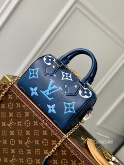 LV M46517 Speedy Bandoulière 20 手袋 蓝色丝印 Monogram Dégradé 系列