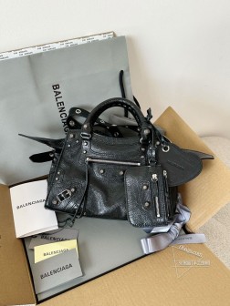 Balenciaga Neo Classic XS 机车包 黑银 顶级复刻