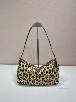 Prada普拉达 Aimee 1BC229 豹纹 Hobo腋下包 高仿 尺寸