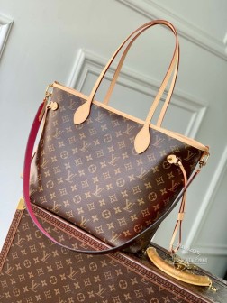 LV M12257 玫红 Monogram 帆布 永不满手提袋 价格