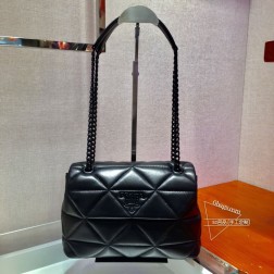 Prada普拉达 1BD232 中号 进口小羊皮手工绣花 链条设计 复刻