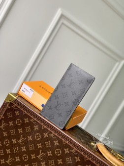 LV M61697 钱夹 - 黑灰色Monogram Eclipse帆布 适合顶级复刻