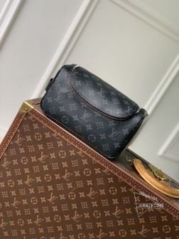 LV M11510 Damier Graphite 帆布盥洗包 - 黑花梳妆包