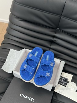 发泡大底版本 Chanel 24新款羊毛魔术贴凉鞋系列秋冬羊毛系列版本高版本 内里全羊毛 Size3 1321