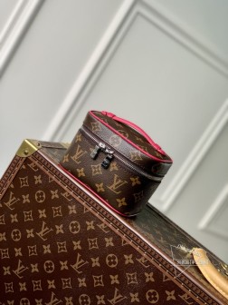 LV M44936 玫红 Nice Nano 化妆包 Monogram 帆布顶级A货