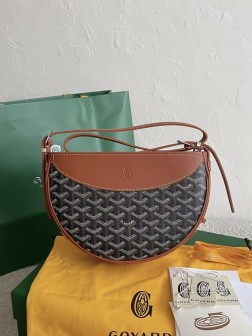 GOYARD hirondella 燕子包 黑棕 半月形斜挎包 适用通勤