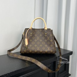 Louis Vuitton 41055 蒙田BB 经典老花包，容量适中，便捷隔层