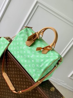 LV M24417 Speedy P9 Bandoulière 40 Monogram Leather 手袋 - 柔软粒面牛皮