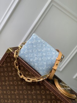 LV M11401 Coussin BB Monogram 棉质丹宁手袋 白砂洗 Monogr 织款