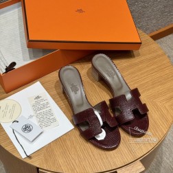 款式Style :185 Oasis 高跟凉拖颜色Colour:马鞍红OGRouge Sellier 284