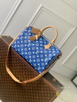 LV M24418 Speedy P9 Bandoulière 40 Monogram Leather 手袋 蓝色