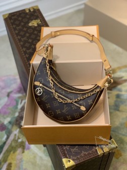 LV M81098 月亮包 Odeo 小号手袋 Monogram 帆布 加固皮革