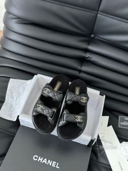 发泡大底版本 Chanel 24新款羊毛魔术贴凉鞋系列秋冬羊毛系列版本高版本 内里全羊毛 Size3 1267