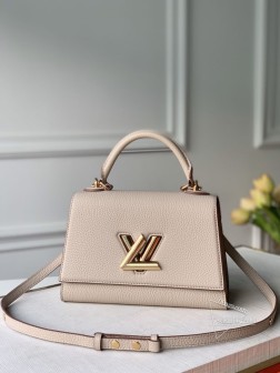 LV M57214 Twist One Handle小号手袋,Taurillon皮革+彩色内衬