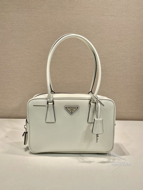 Prada普拉达 1BA428 新款长柄中古包 Saffiano牛皮手袋 代购