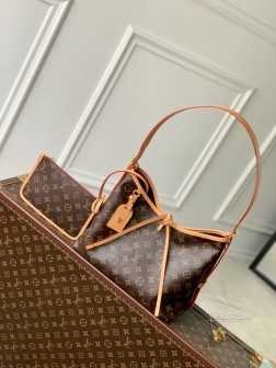 LV M46203 CarryAll 小号手袋 Monogram 帆布/皮革饰边