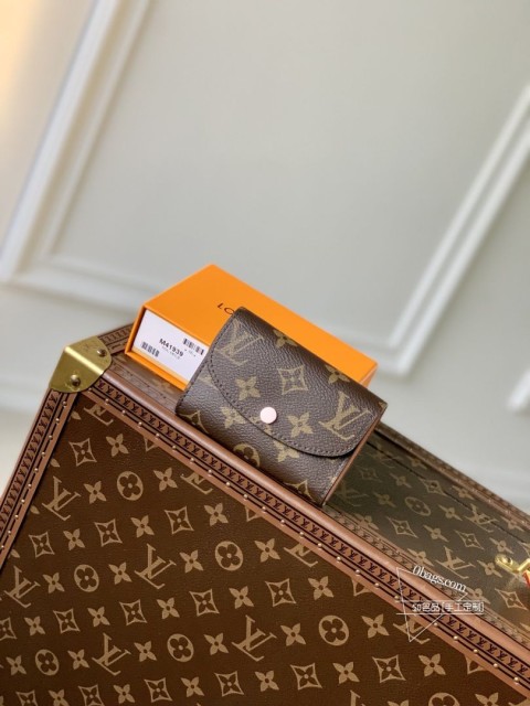 LV M41939 皮扣粉色零钱包 多彩信封式 适合都市女性