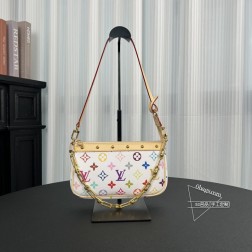 Louis Vuitton 13404 村上隆联名 白彩麻将包