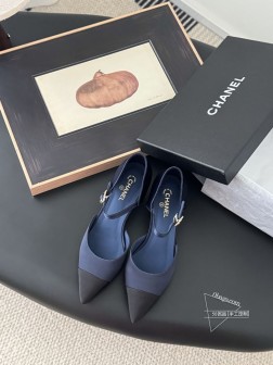 Chanel 25C新款玛丽珍尖头单鞋绝美玛丽珍系列 很难不爱鞋面真丝 内里羊皮 真皮大底Size3 100