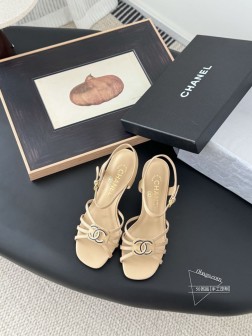 Chanel 25P早春新款高级手工坊凉鞋一如既往的高版本 经典版面 鞋面内里羊皮 真皮大底平底58 57