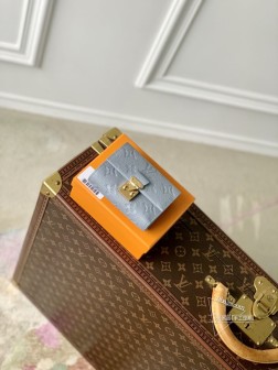 LV M82926 Métis 短款钱夹 雾霾蓝全皮 钱包 Monogram Empreinte