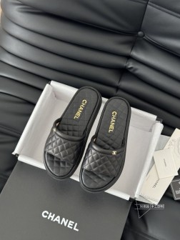 Chanel 25K高级手工坊菱格系列拖鞋一如既往的高版本 经典系列鞋面羊皮 内里羊皮 真皮大底Si 122